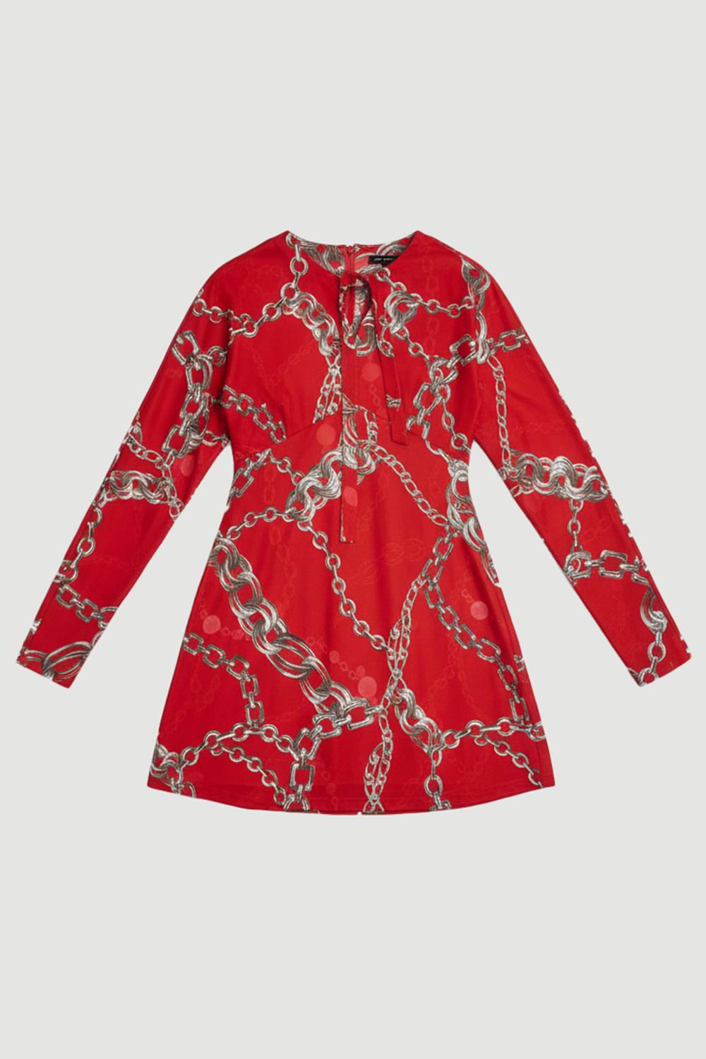 KarenMillen Robe Mini en Crêpe Imprimé Chaîne