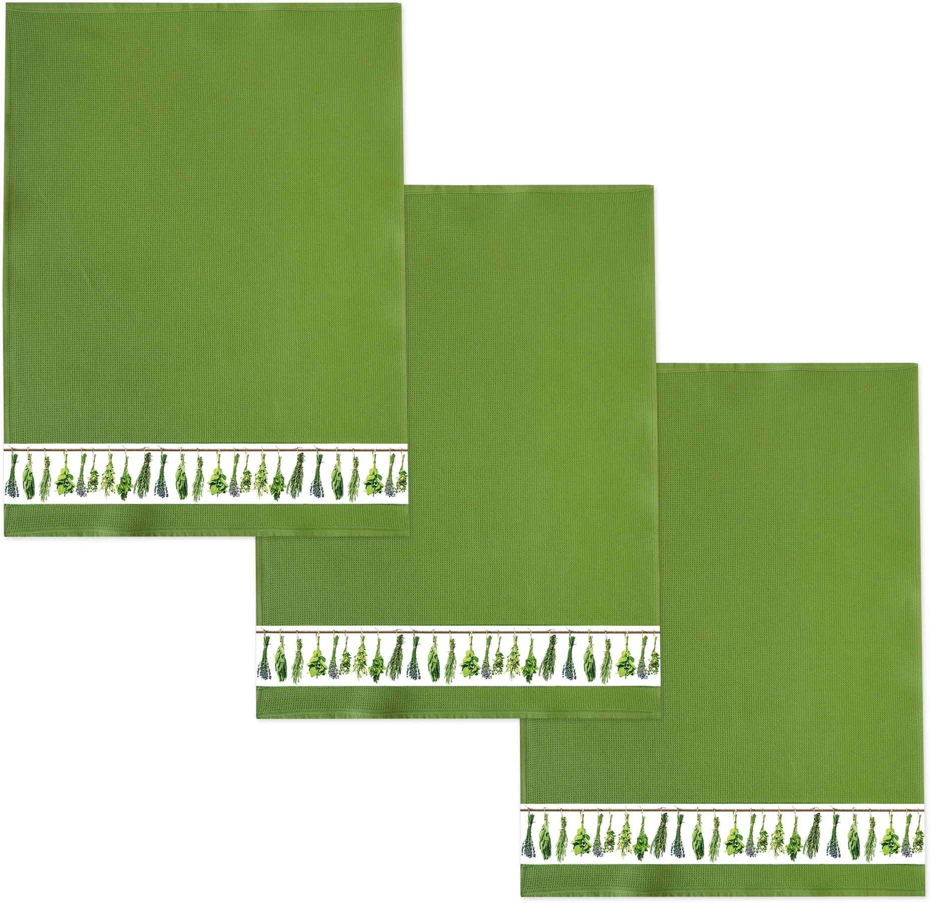 framsohn frottier Geschirrtuch »Kräuter, aus 100% Baumwolle« dichte Feinwebung, mit Bordüre, in Österreich hergestellt, 50x70 cm