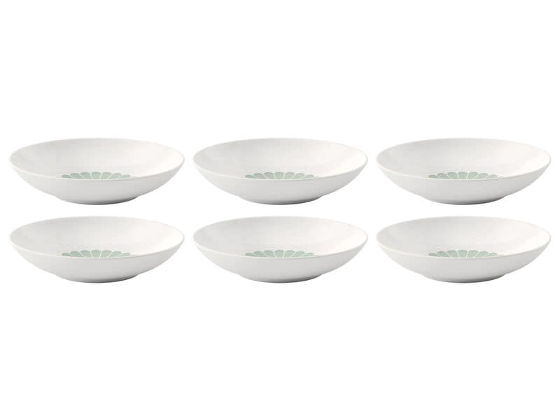 Villeroy & Boch Pastaschale Fleur 6 Stück, Grün Hochwertige Schale