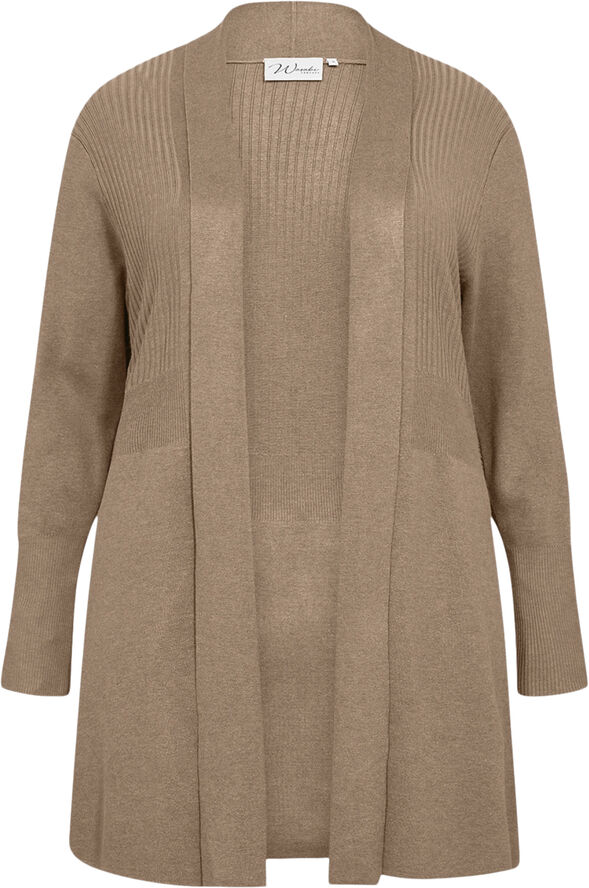 Wasabiconcept Curvy WA-SAMANDA 2 Cardigan Mørk sand 98404 mørk sand