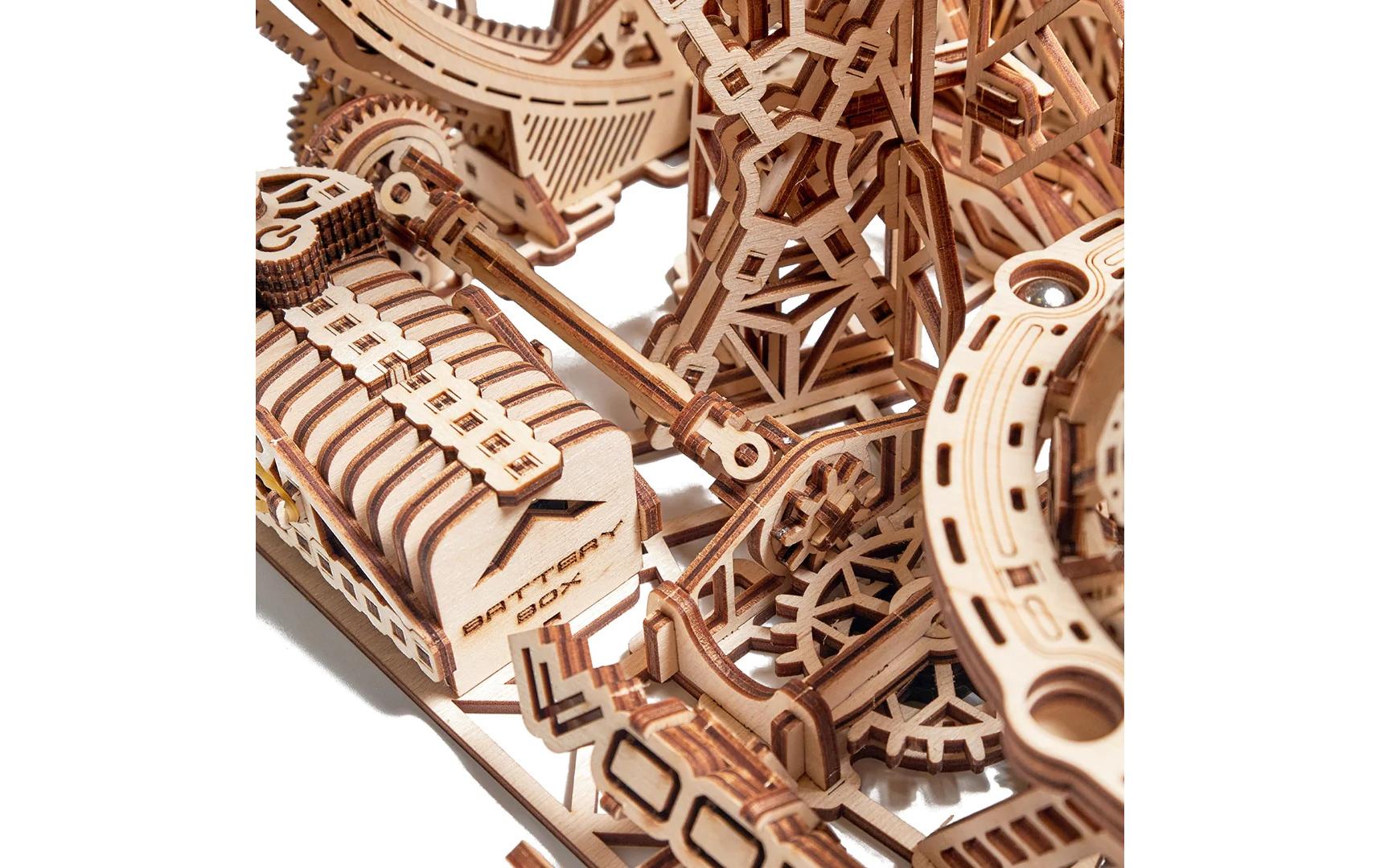 Bausatz Galaxy Kugelbahn<br>Elektrische Kugelbahn 3D Bausatz aus Holz
