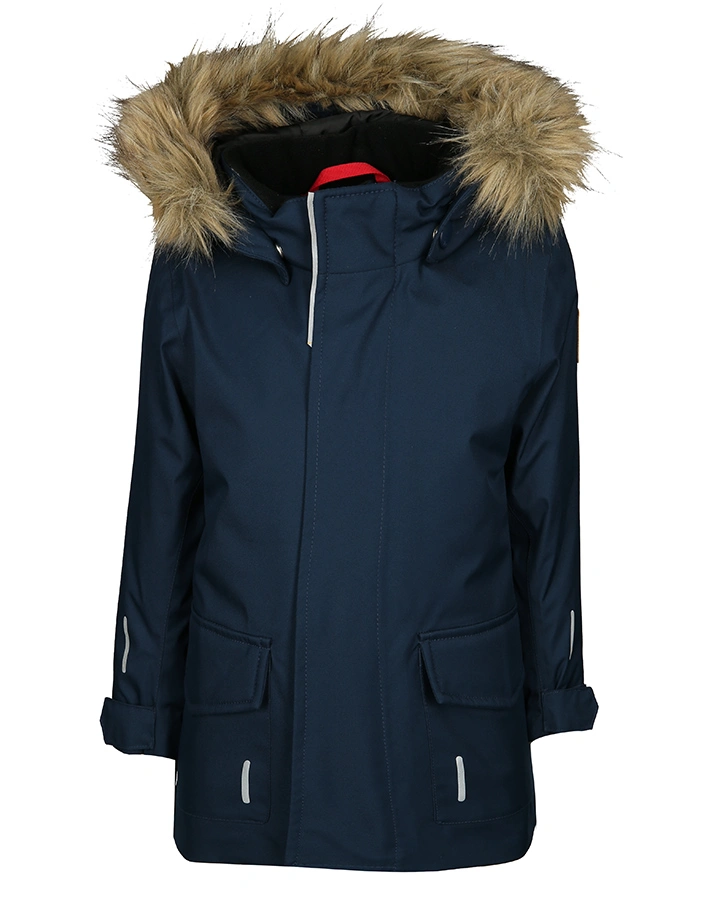Reimatec® Winterjacke MUTKA mit Kunstfellbesatz in navy