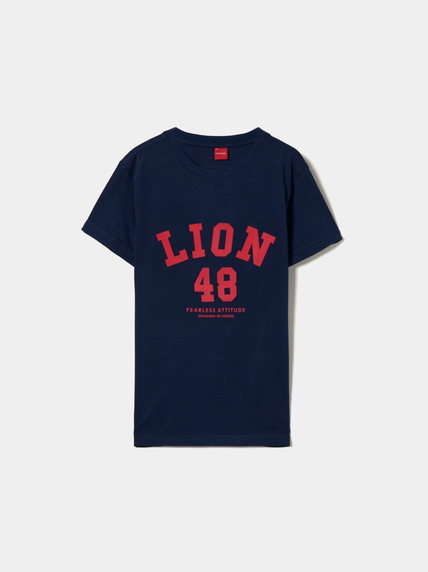 T-shirt de algodão com estampado