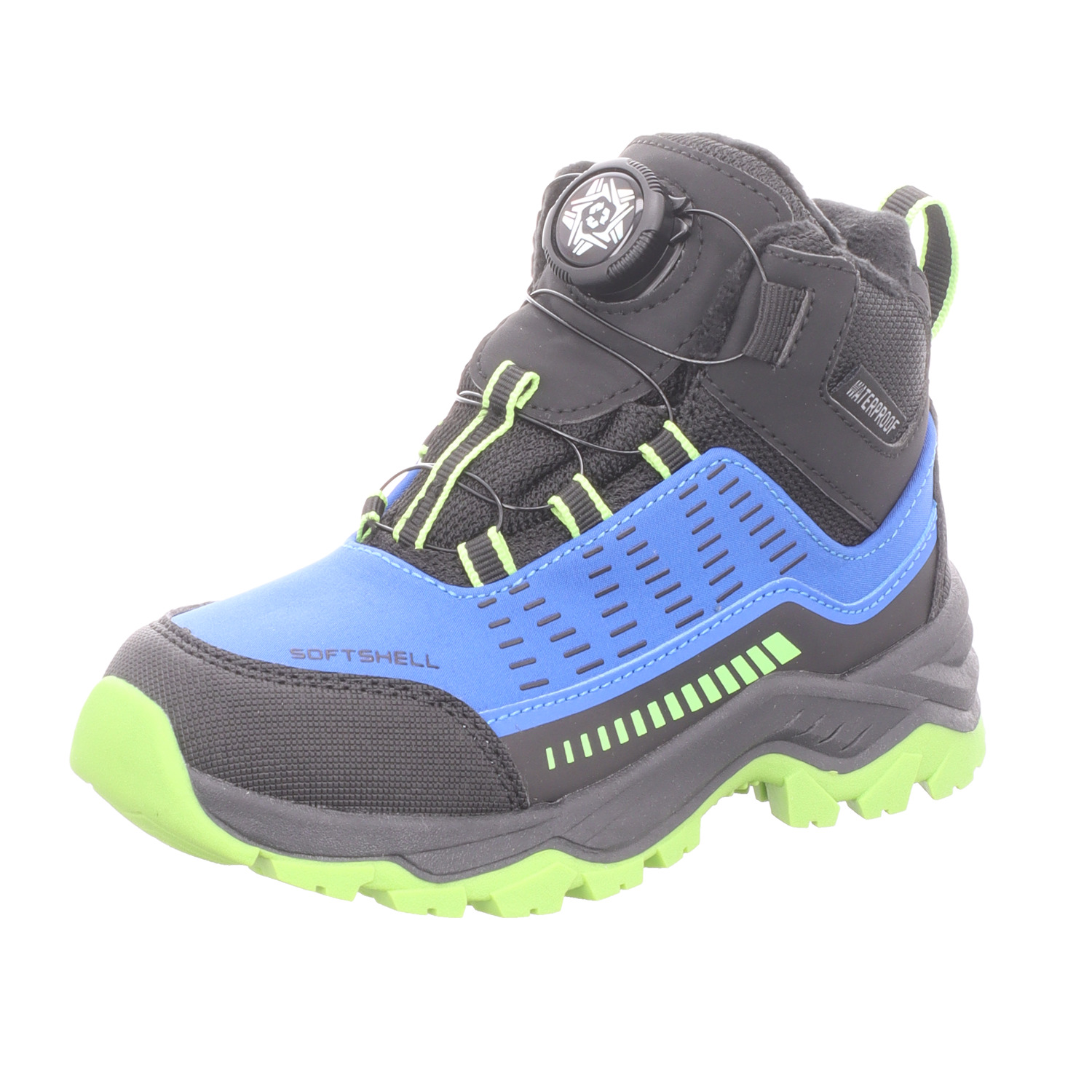 BOXX Kids Kinder-Jungen-Outdoor-Allwetterstiefel Blau-Schwarz-Grün