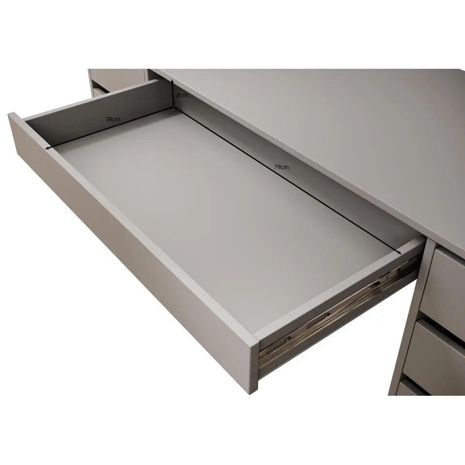 Meubella - Bureau Avio 2 - Antraciet - 154 cm