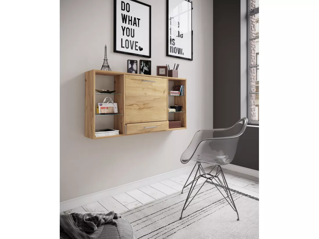 Bureau en bois Bureau mural Teala