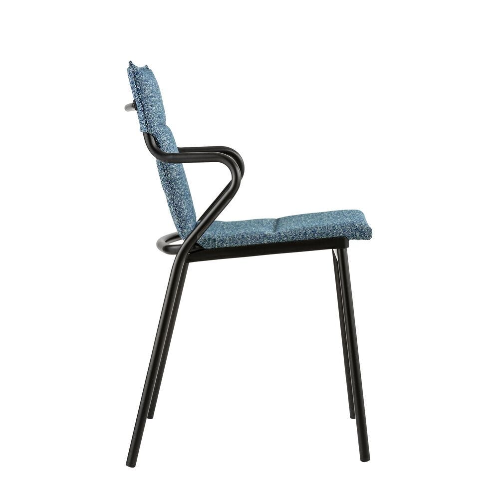 Gepolsterter Esszimmerstuhl Ancône Tundra Cobalt