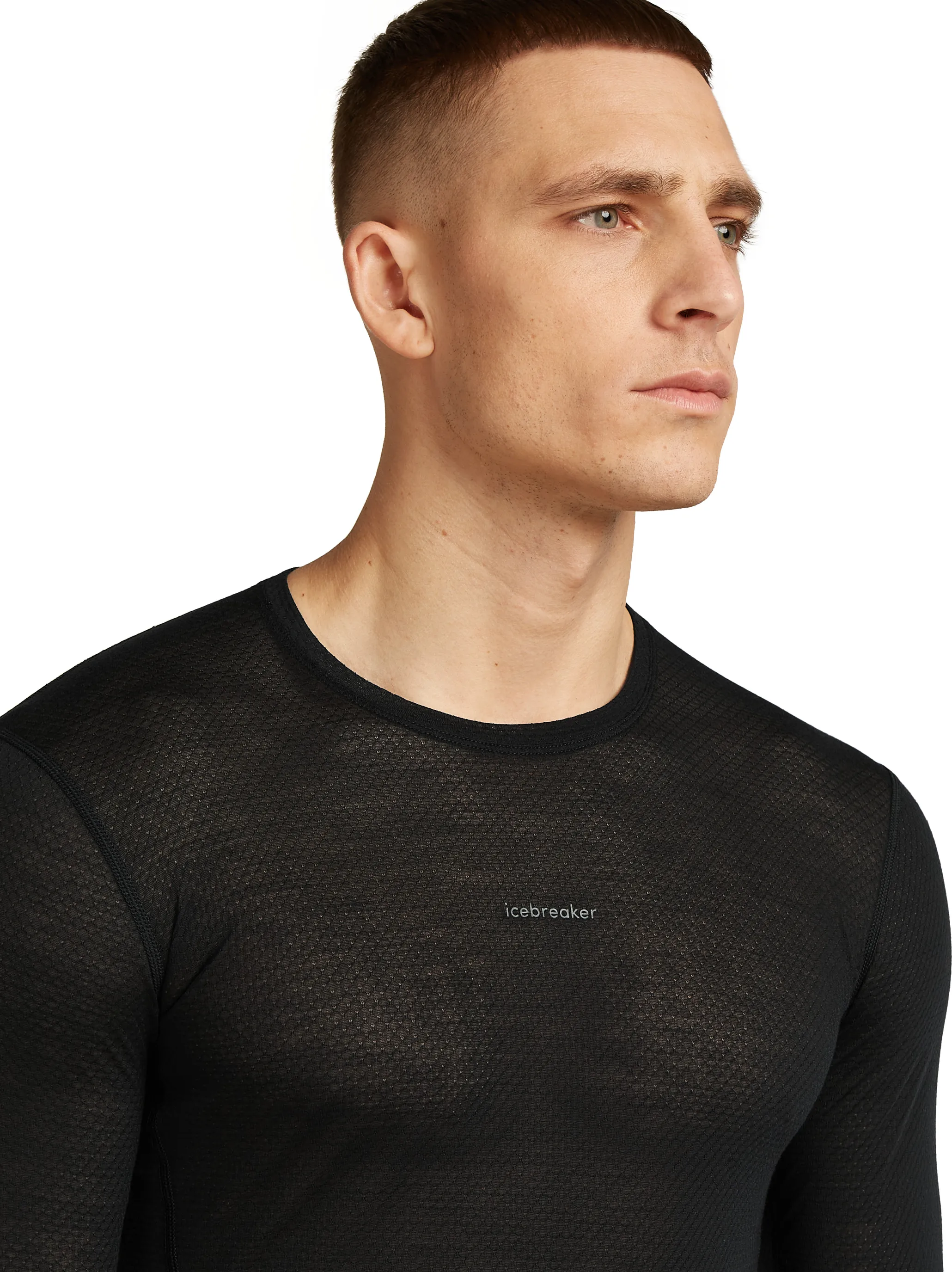 Icebreaker M Mer 75 Cool-Lite Featherlight Ls Crewe Black
