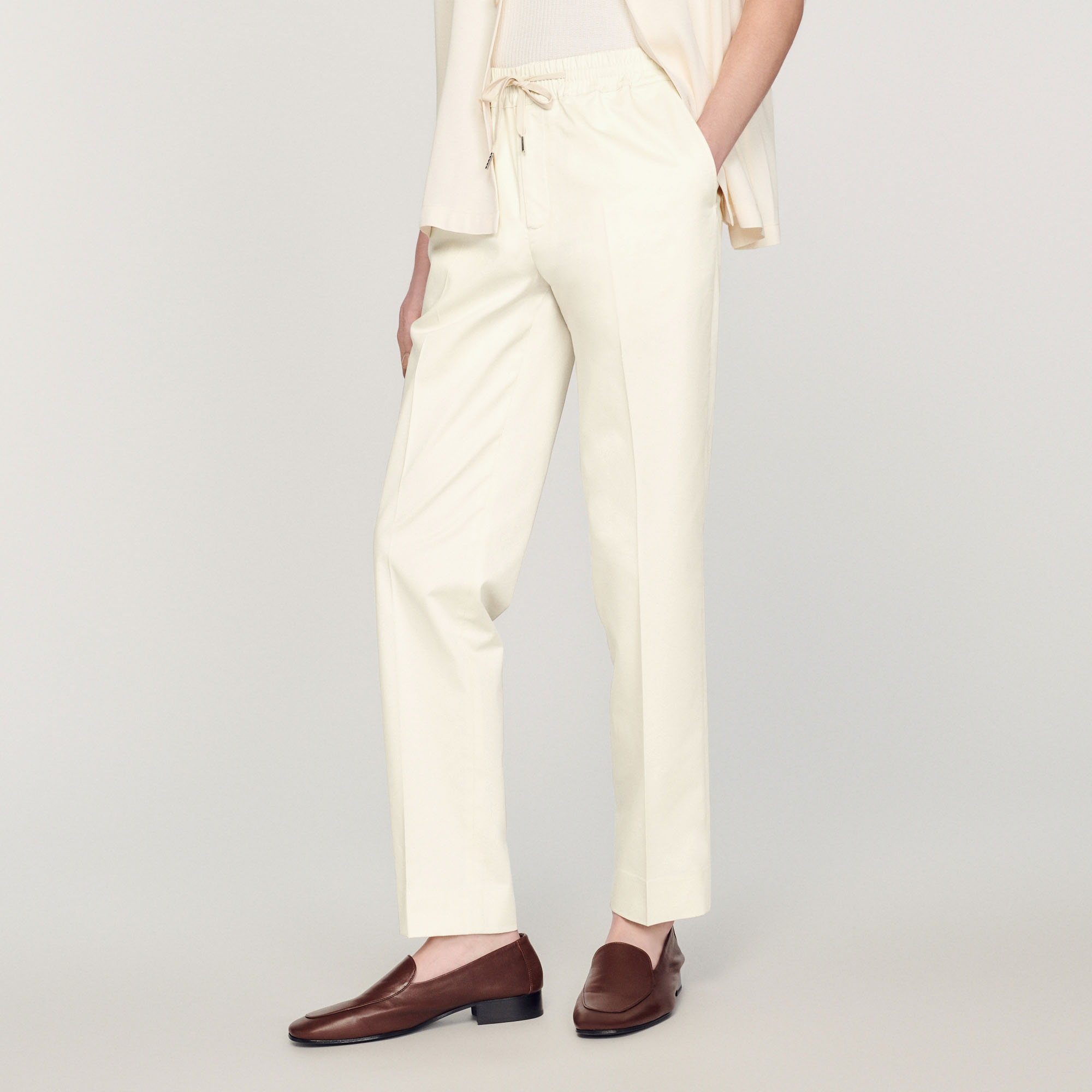 Pantalon droit elastique