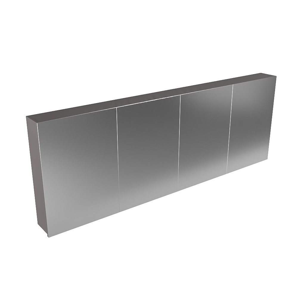 Mondiaz Cubb spiegelkast 200x70x16cm dark grey met 4 deuren