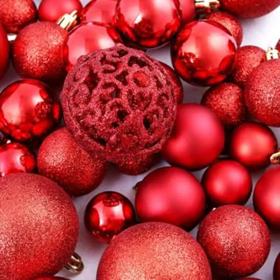 vidaXL - Kerstbal - Rood - Kunststof - 100 stuks