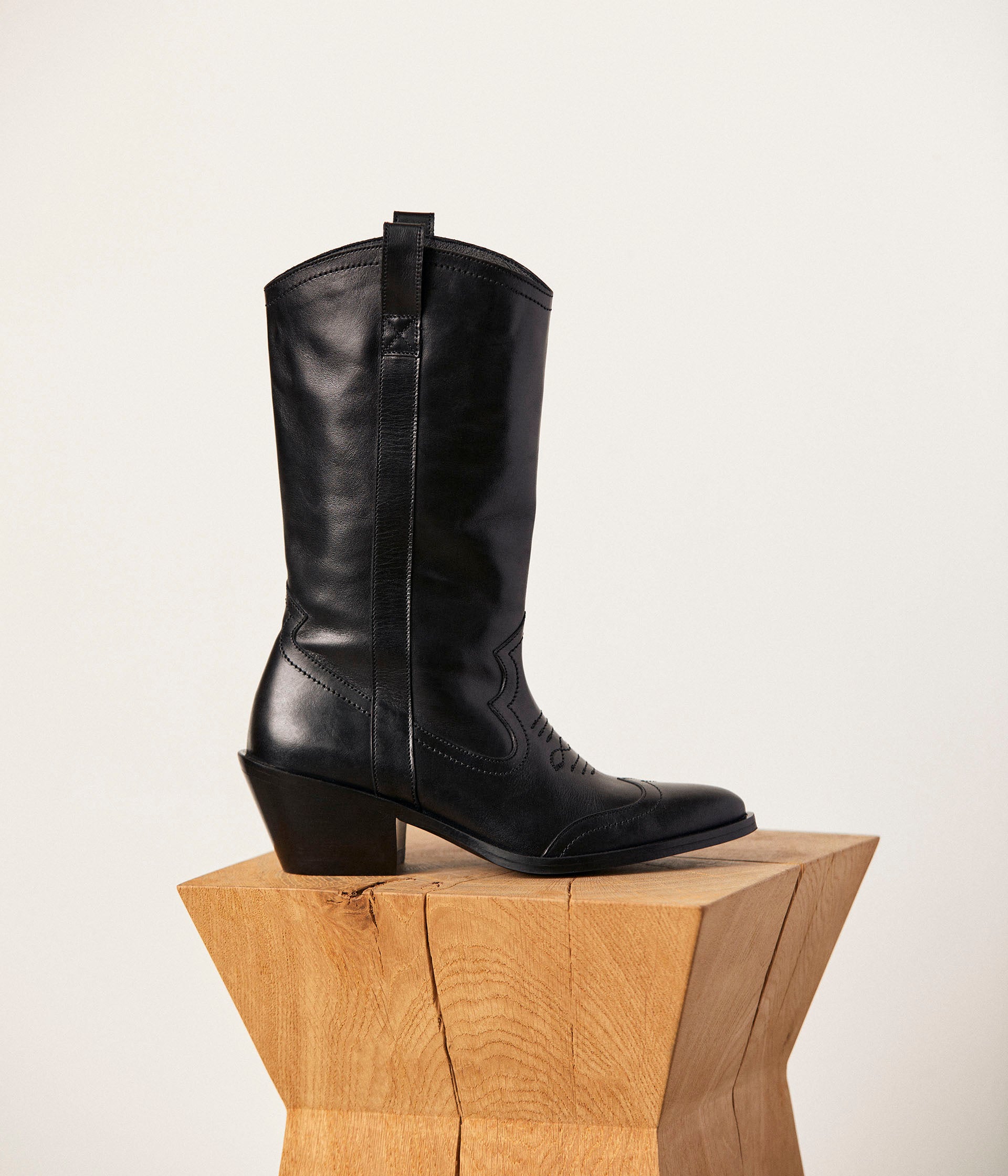Bottes western noires Canelle