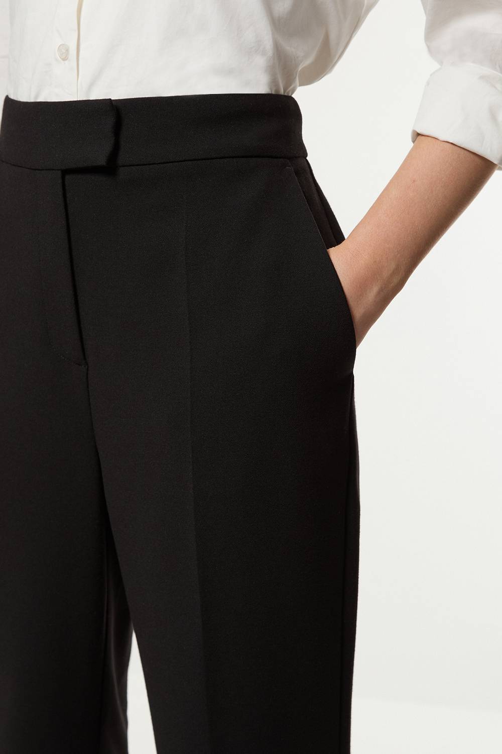KarenMillen Pantalon droit sur mesure stretch compact essentiel