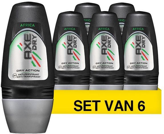 AXE Deo Roller Dry - Africa - 6 x 50 ml