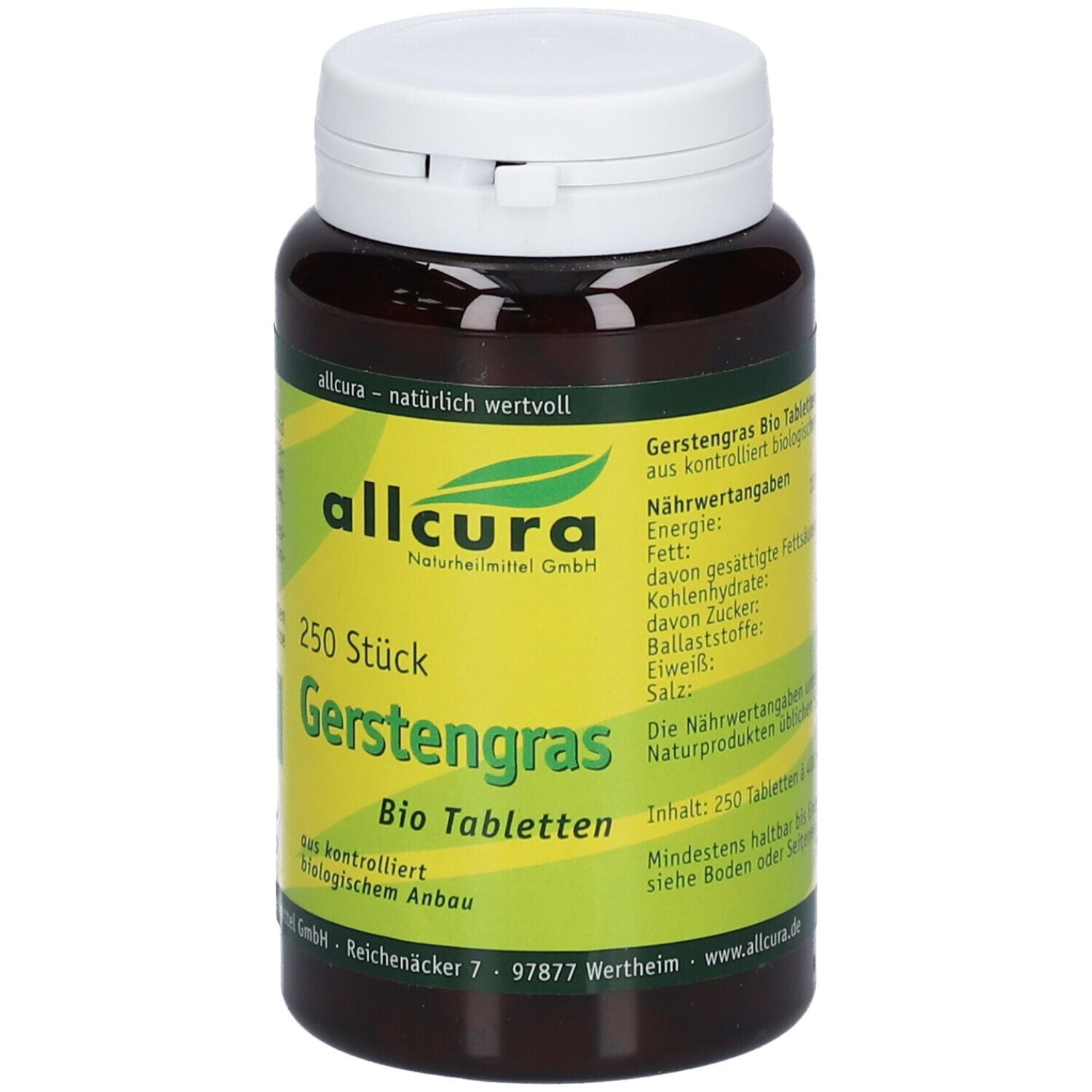 allcura Gerstengras Bio Tabletten