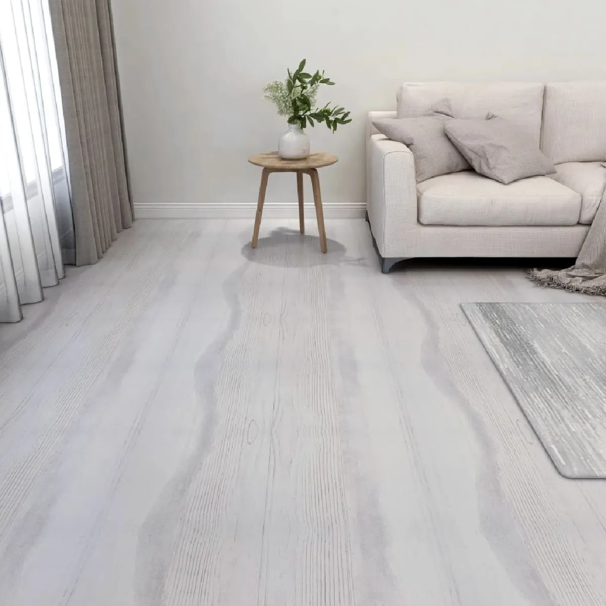 vidaXL Dalles de plancher autoadhésives 55 pcs - Gris clair