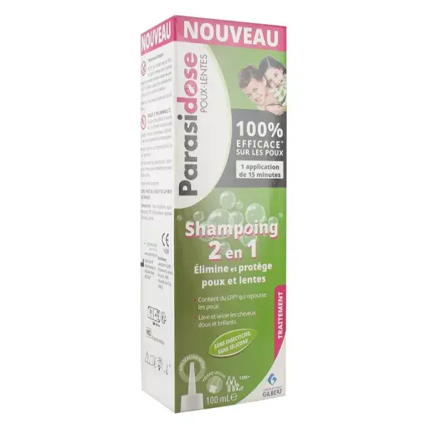 Shampoo 2 em 1 Parasidose: Protege e Elimina Piolhos e Lêndes - 100ml