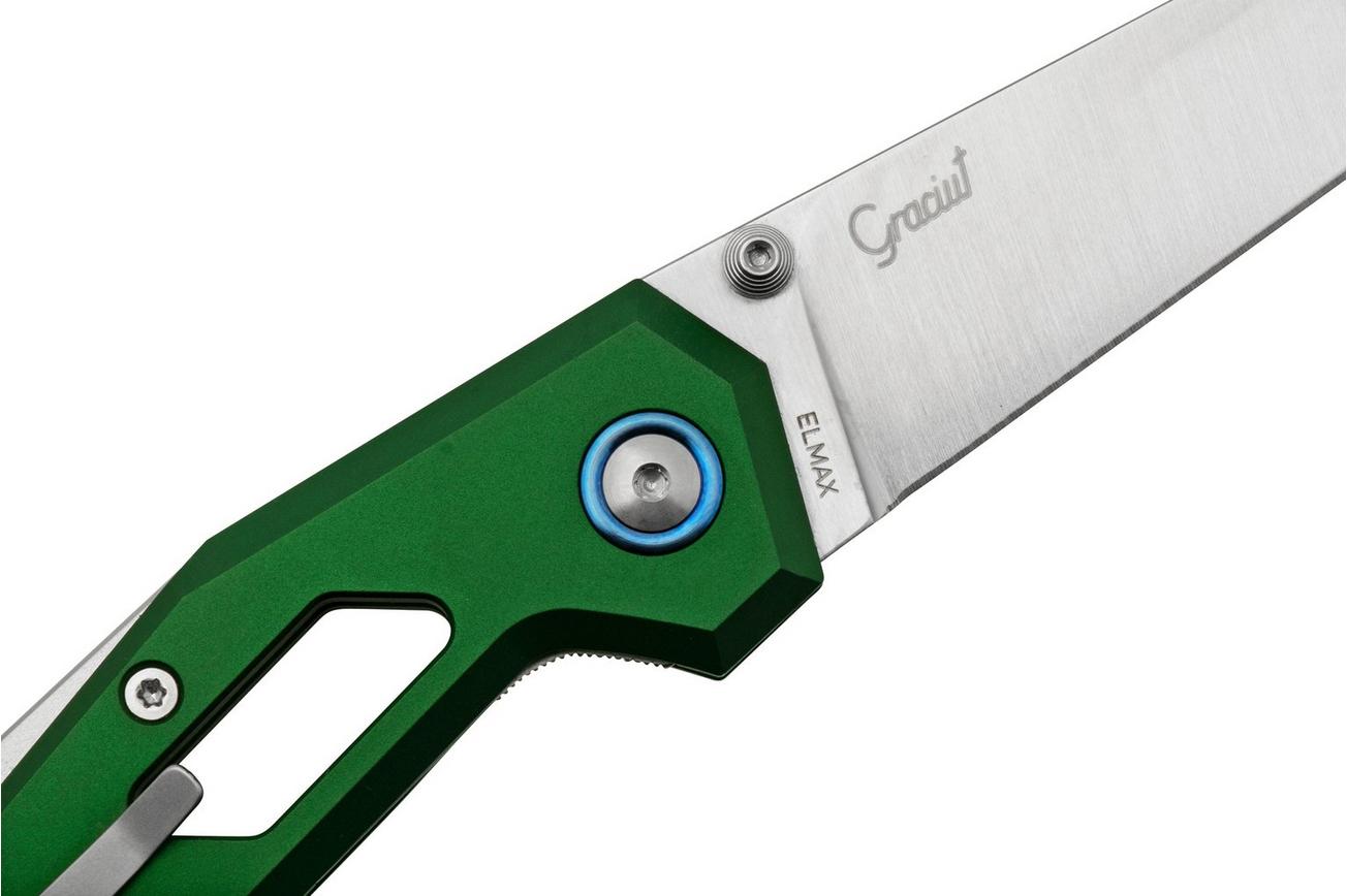MKM Edge Linerlock EGL-AGR Green Aluminum zakmes, Graciut design
