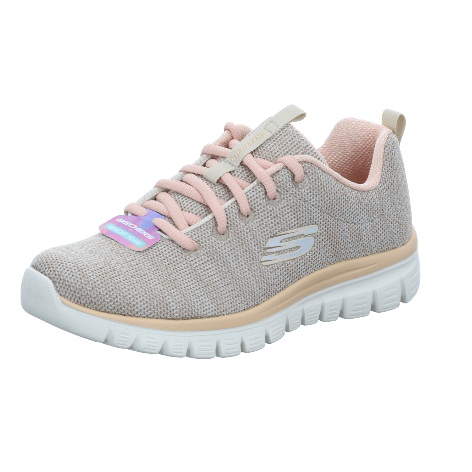 Skechers Damen-Sneaker Graceful - Twisted Fortune Natural Coral-Beige