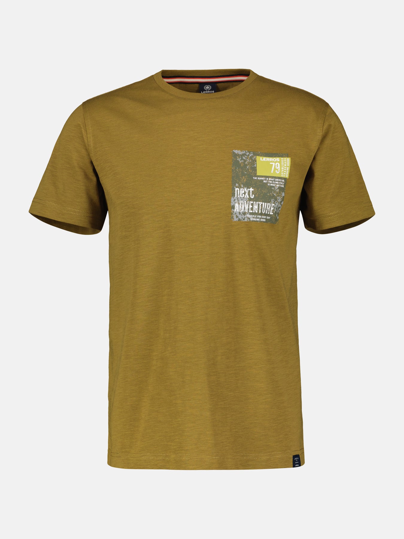 O-Neck T-Shirt. Brustprint