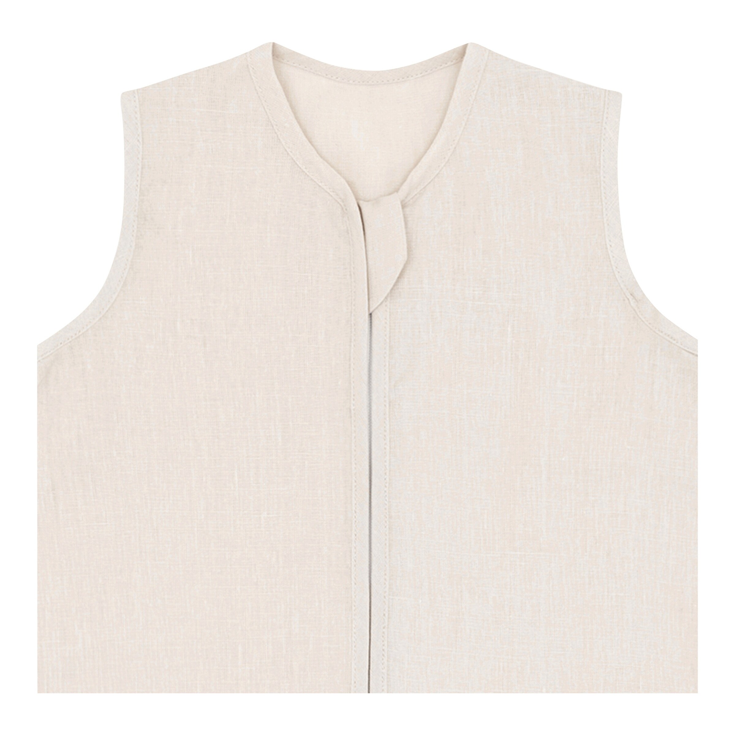 emma & noah Sommer-Sleepoverall Leinen 0.5 TOG Essential Beige