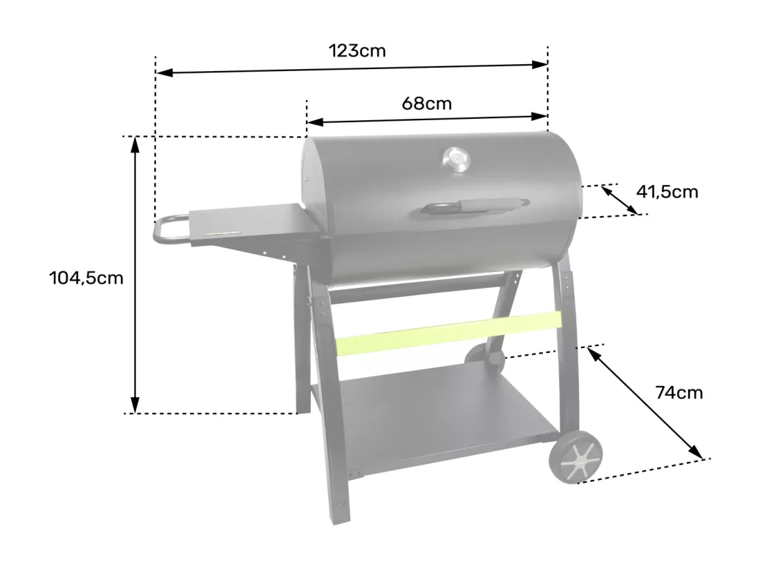 Barbecue au charbon de bois TONINO 70 - COOK'IN GARDEN