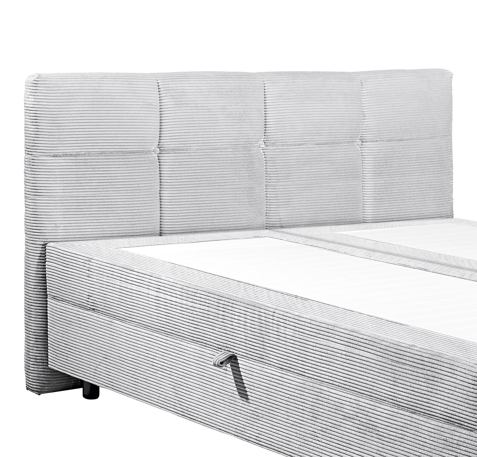 Polsterbett Tijuana 180x117x225 cm Bezug Cord grau