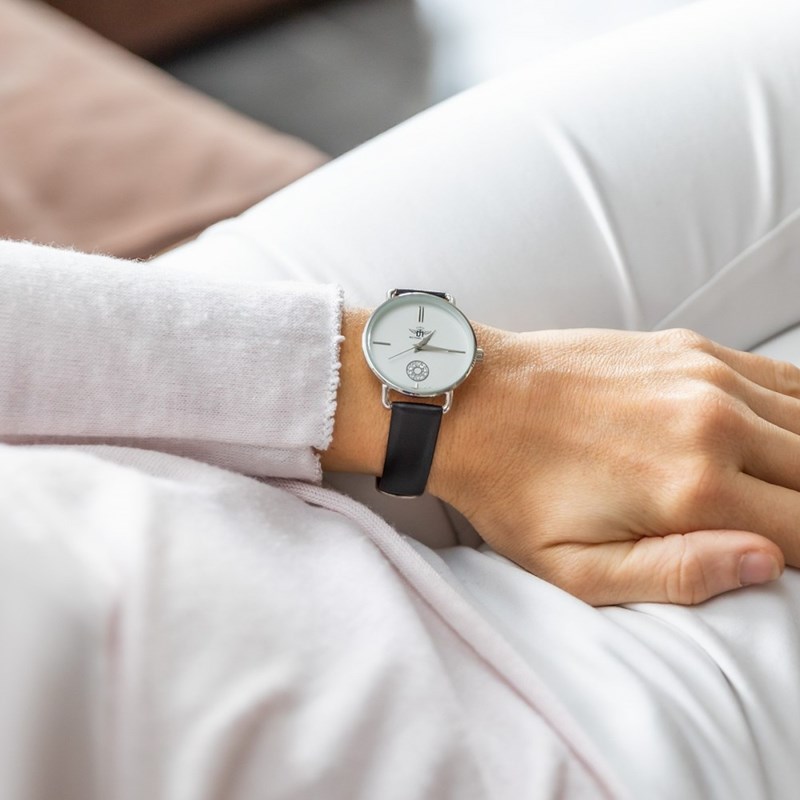 Montre Femme M. JOHN bracelet Cuir Noir