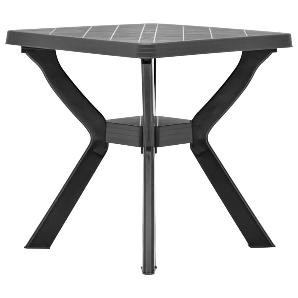 vidaXL - Tuintafel - Antraciet - Kunststof