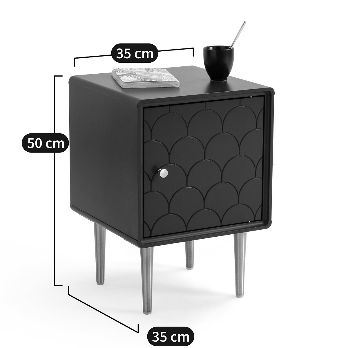 LA REDOUTE INTERIEURS<br>Mesa de cabeceira com 1 porta reversível, Luxore