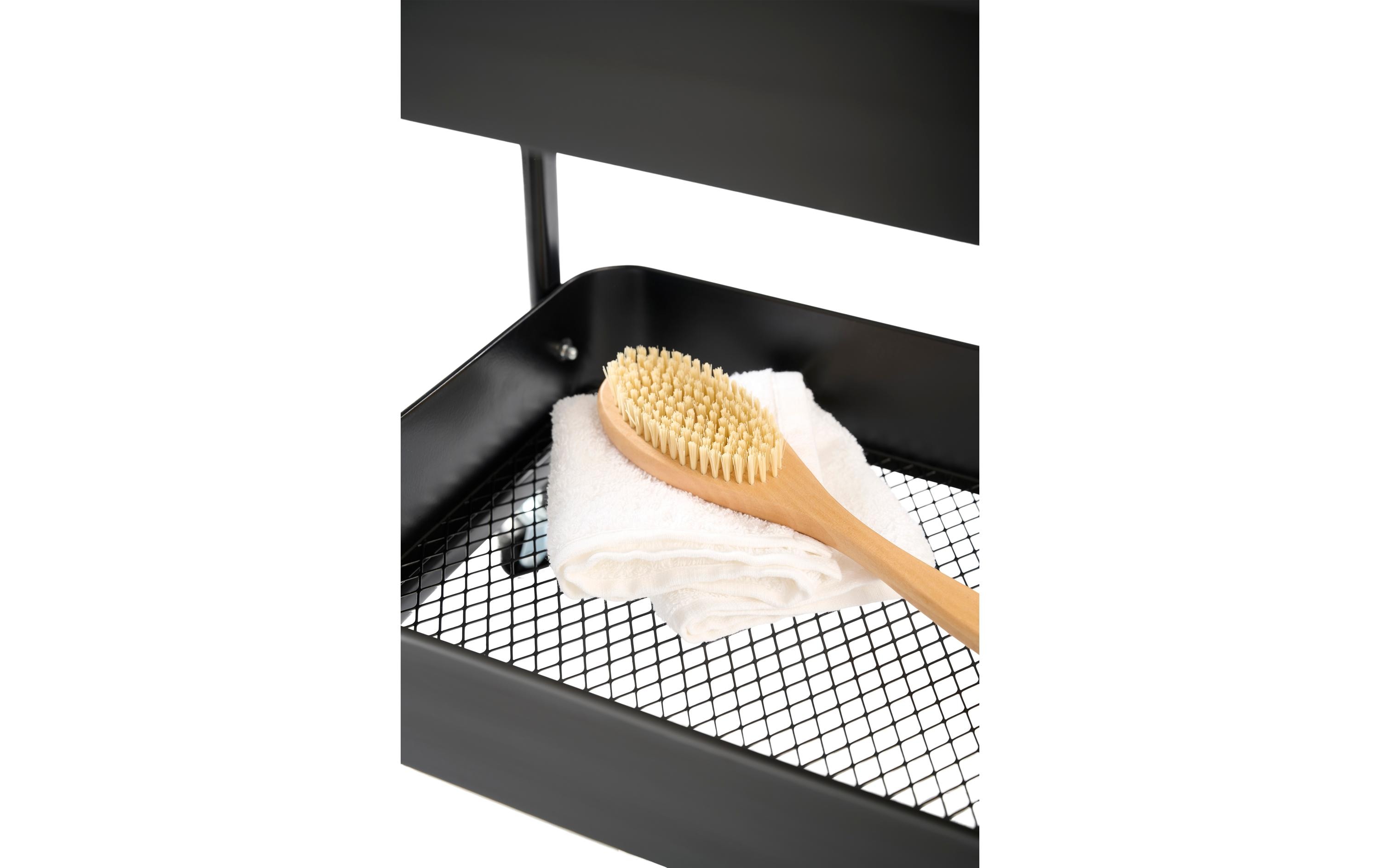Servierwagen mit 3 Etagen SchwarzTrolley-Wagen