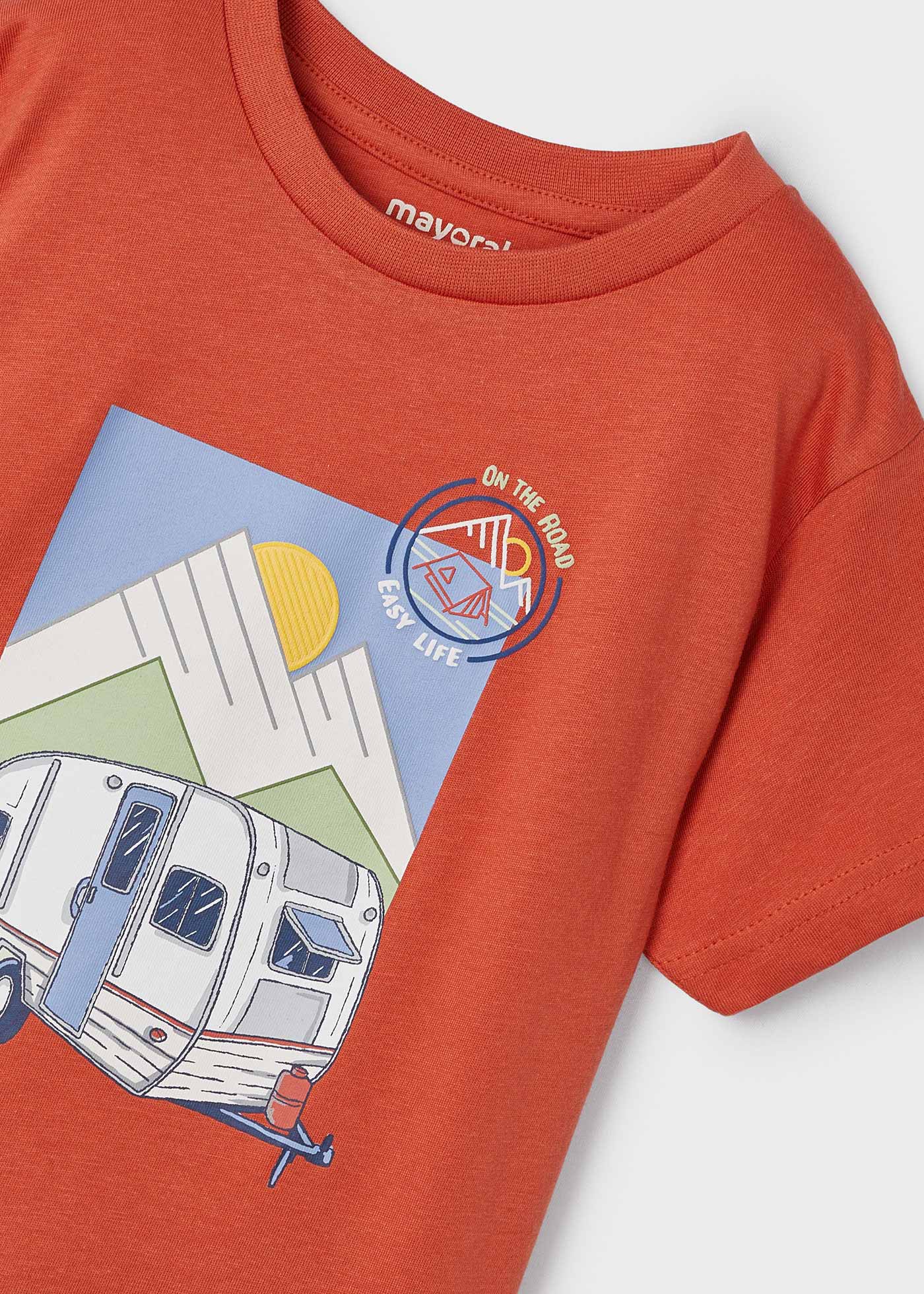 Camiseta Better Cotton estampada para meninos, pimenta chili