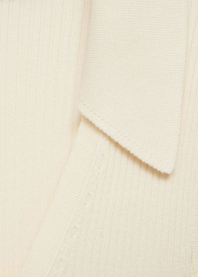MANGO Buttoned knit top Light beige