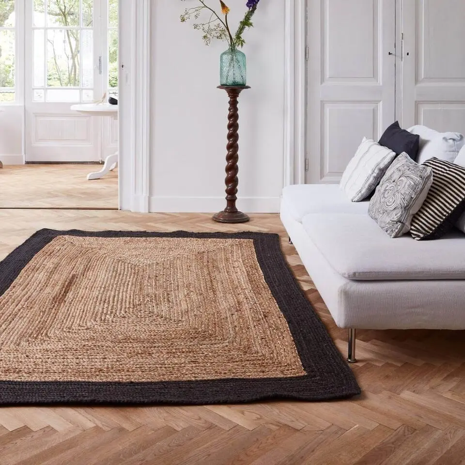 Eva Interieur Vloerkleed Jute - Naturel/Antraciet - 190x290