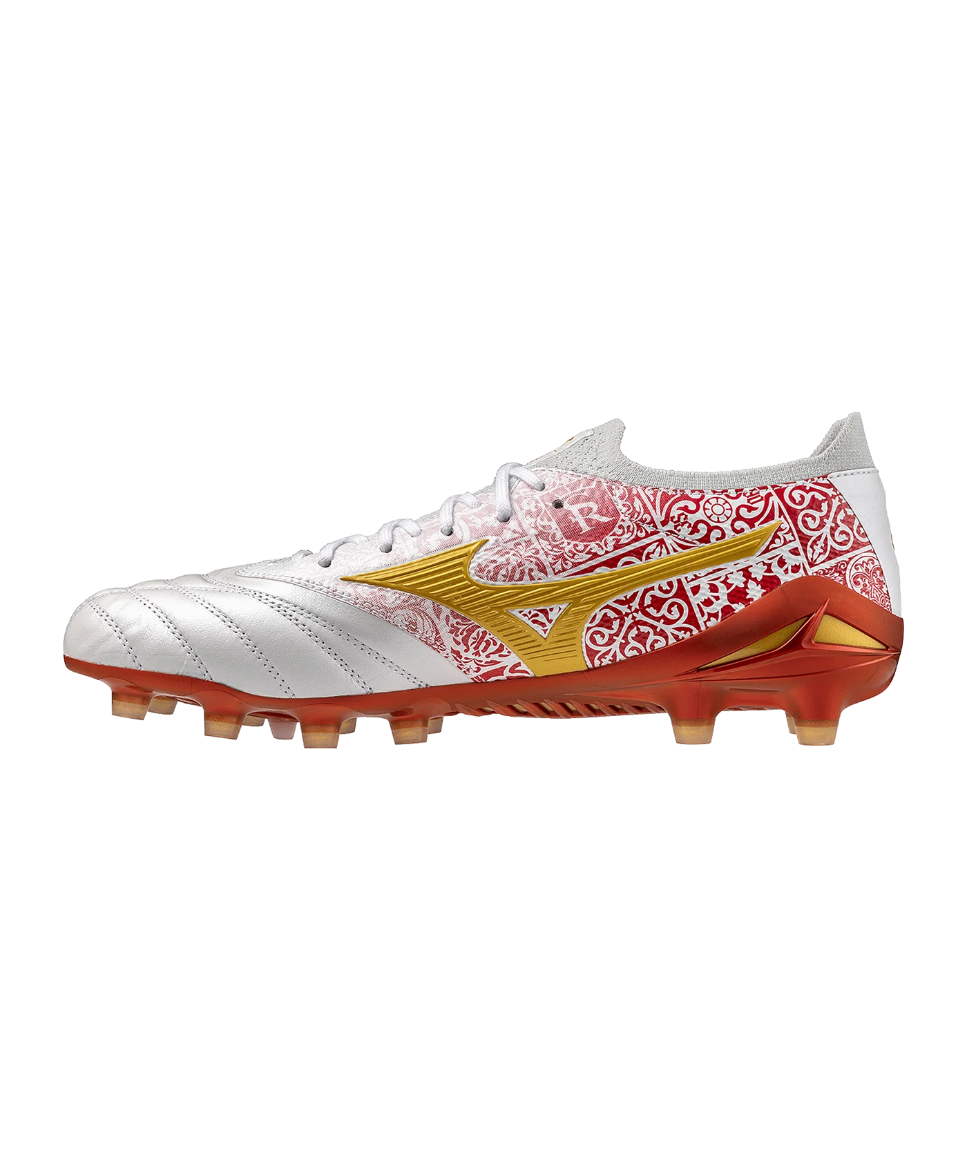 Mizuno Morelia Neo IV Beta Made in Japan FG Sergio Ramos Weiss Gold F04