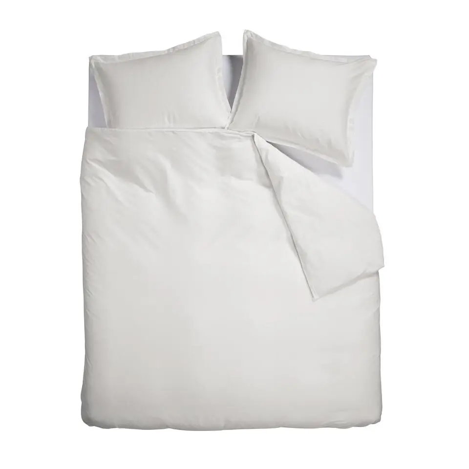 Ambiante Satin Uni dekbedovertrek - 200x200/220 - Wit