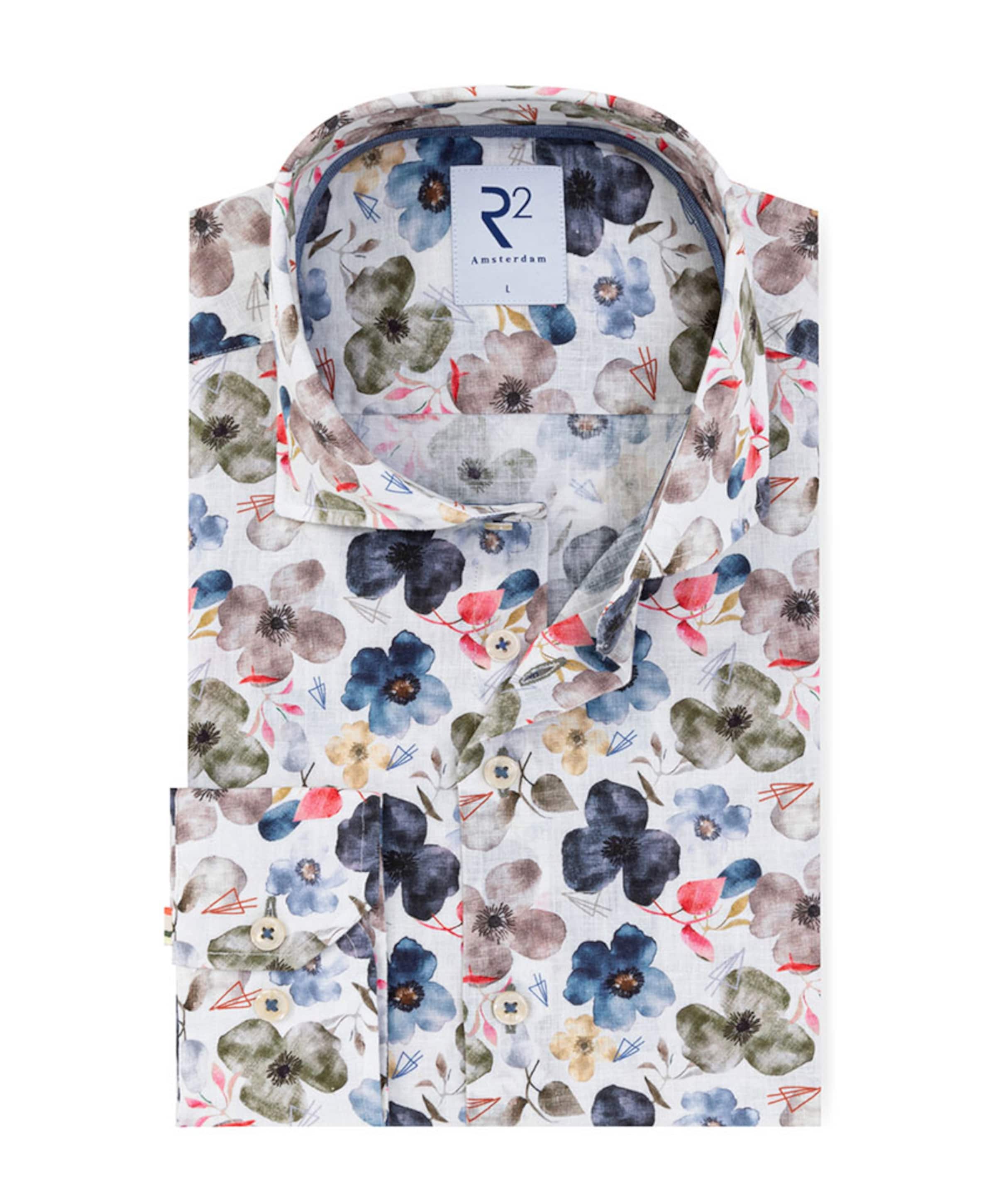 R2 Amsterdam Heren overhemd lange mouw multicolor