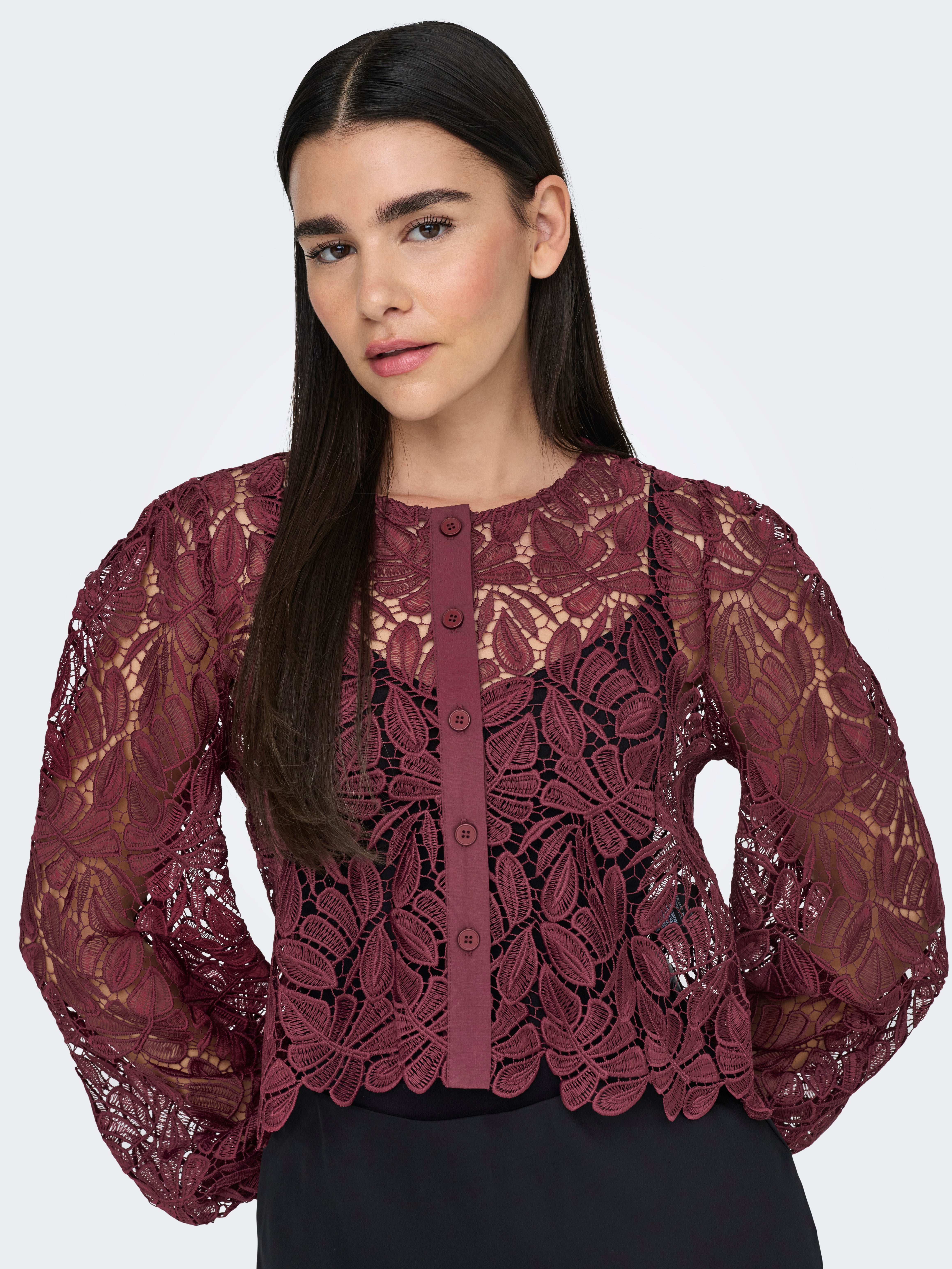 ONLELLA Hemd Burgundy