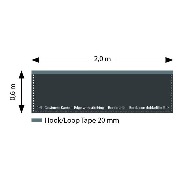 Stairville Skirt 300g/m² 2.0x0.6m Bk