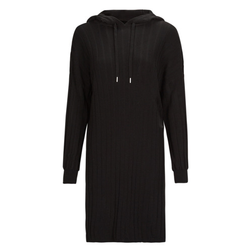 Only - ONLTESSA CAREY L/S HOOD DRESS NCA KNT - Noir