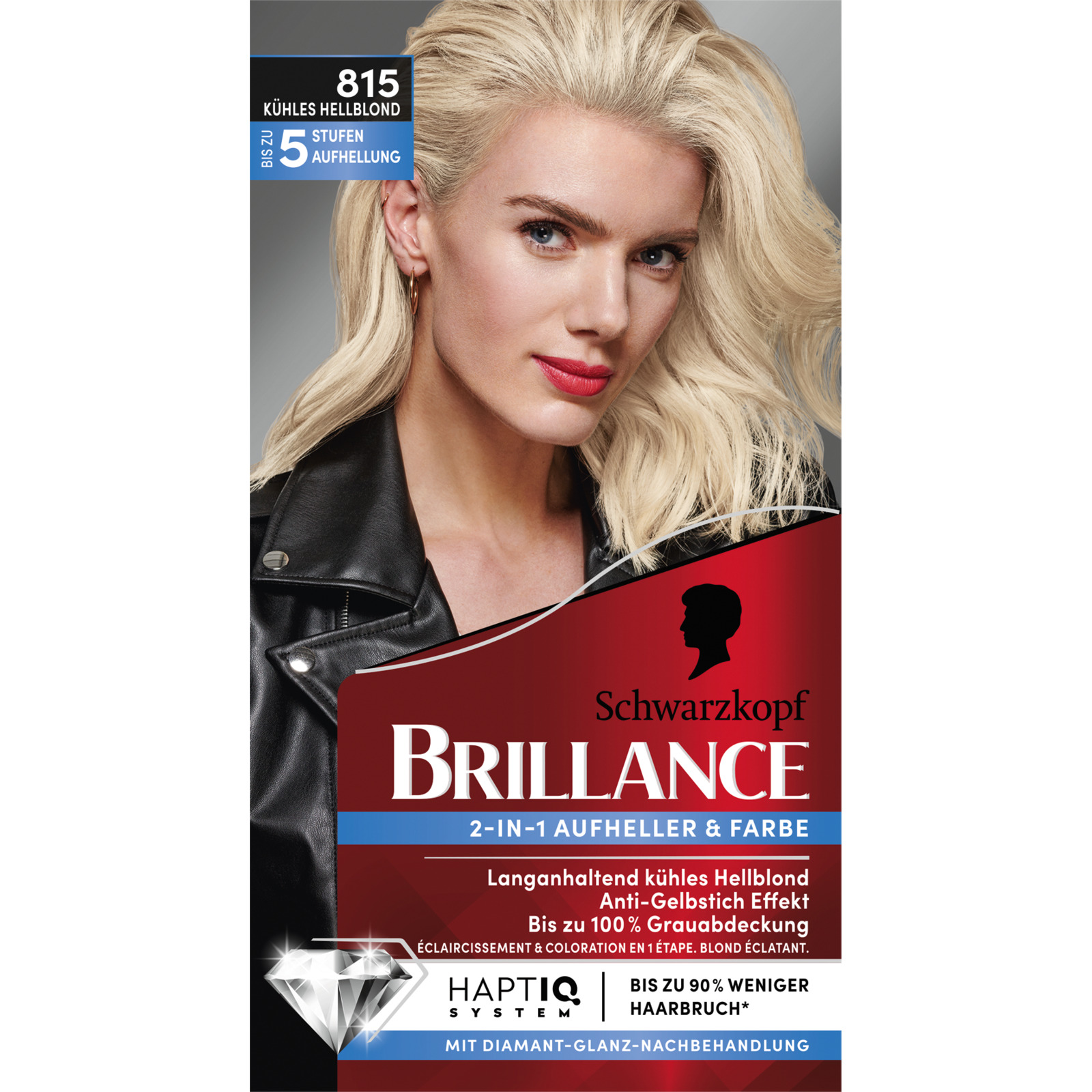 Schwarzkopf Brillance 2in1 Aufheller & Farbe Kühles Hellblond 815