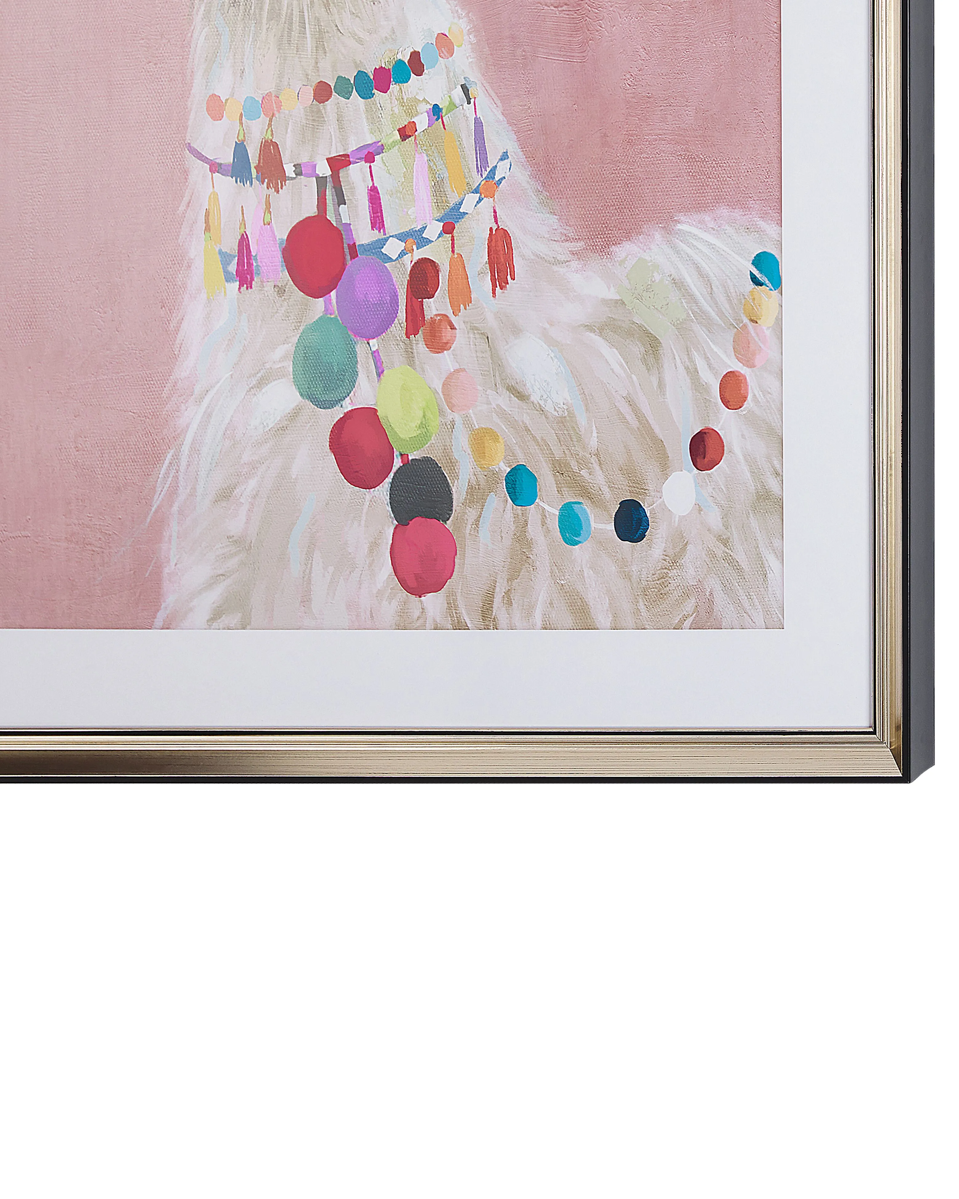 Ingelijste afbeelding BALALA Dieren motief 60 x 80 cm Roze