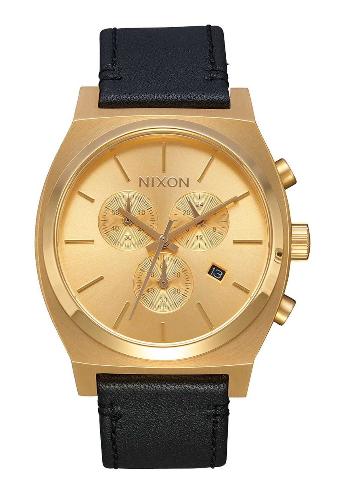 Nixon The Time Teller Chrono Leather All Gold / Black