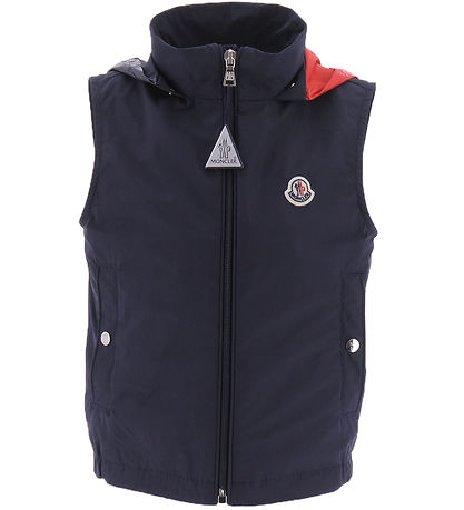 Moncler Vest - Zene - M?rkeBlå m. R?d/Hvid