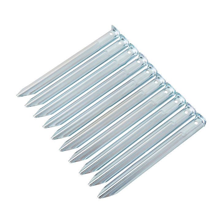 Lot de 10 piquets de cornières acier galvanisé l. 180 mm