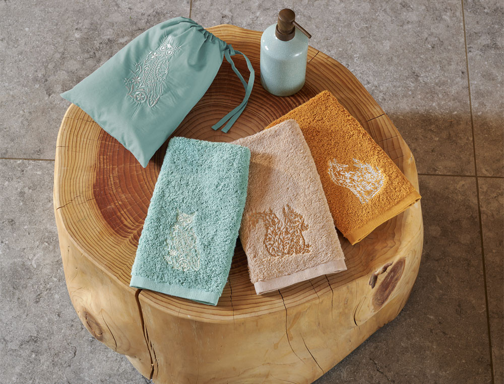 Lot de 3 serviettes invité-Enchantement hivernal