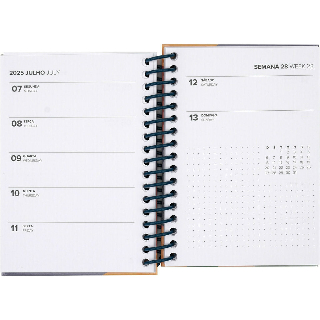 Agenda Esp A6 2025 Semanal Vacay Note!