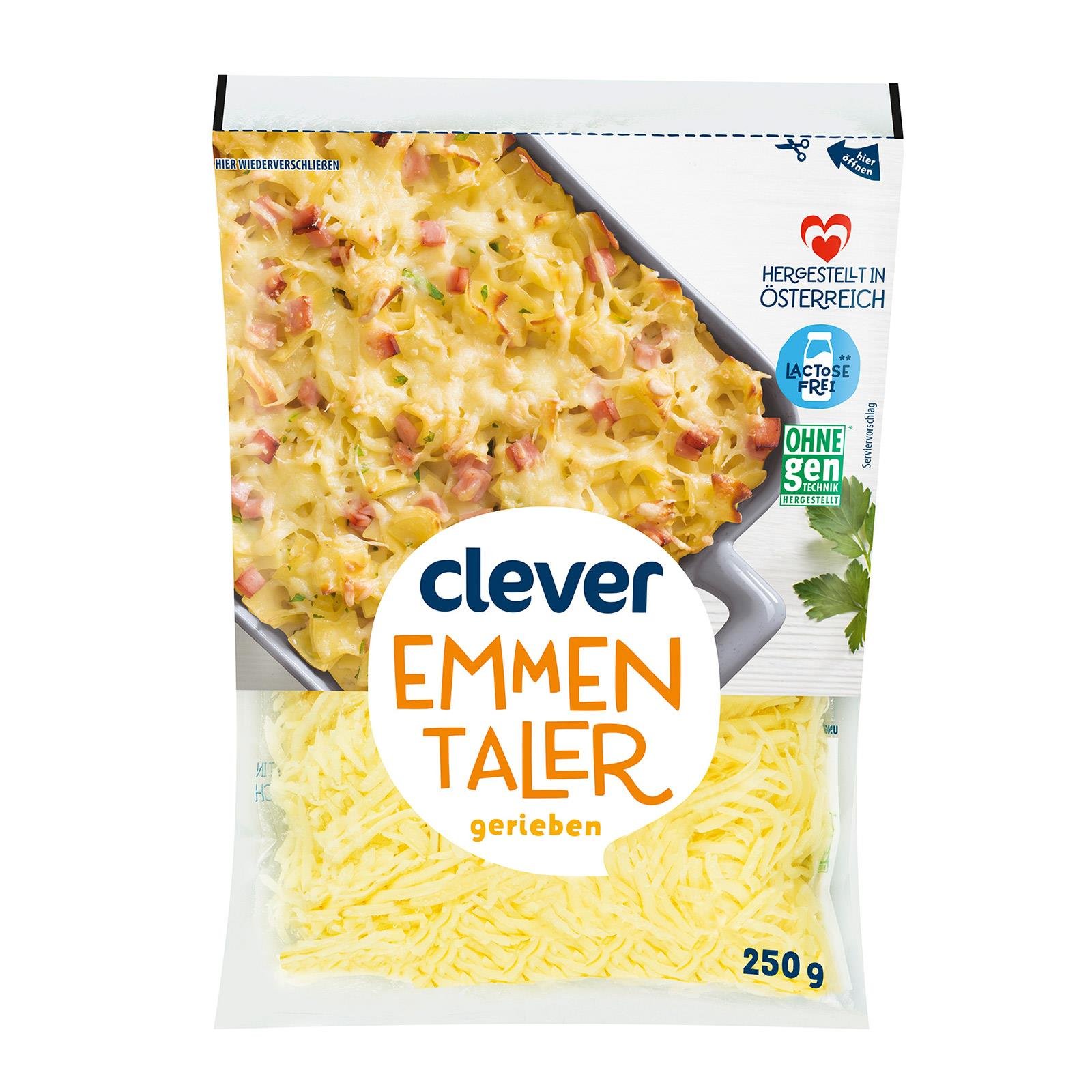 Clever Emmentaler gerieben