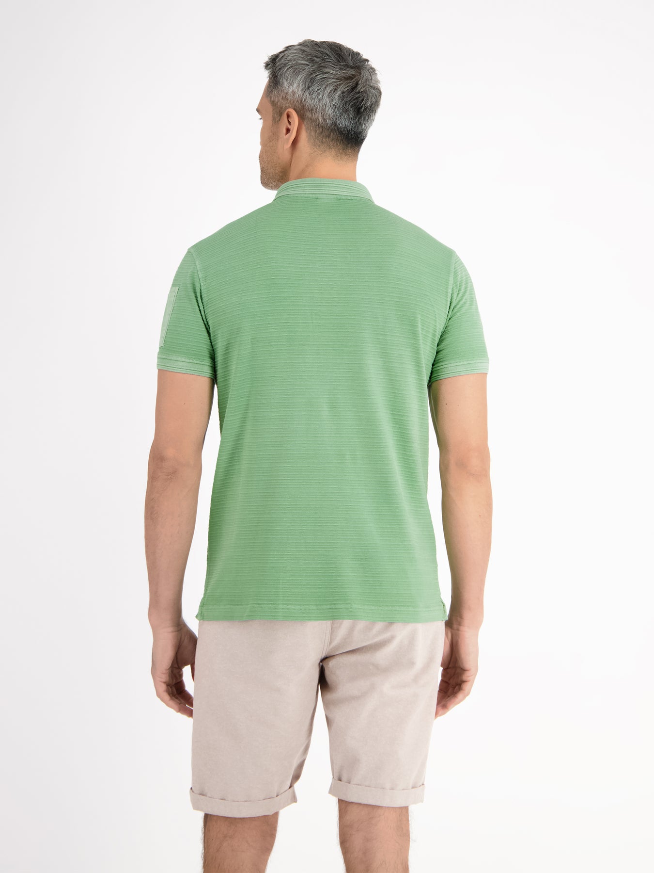 Tonal-gestreiftes Poloshirt für Herren