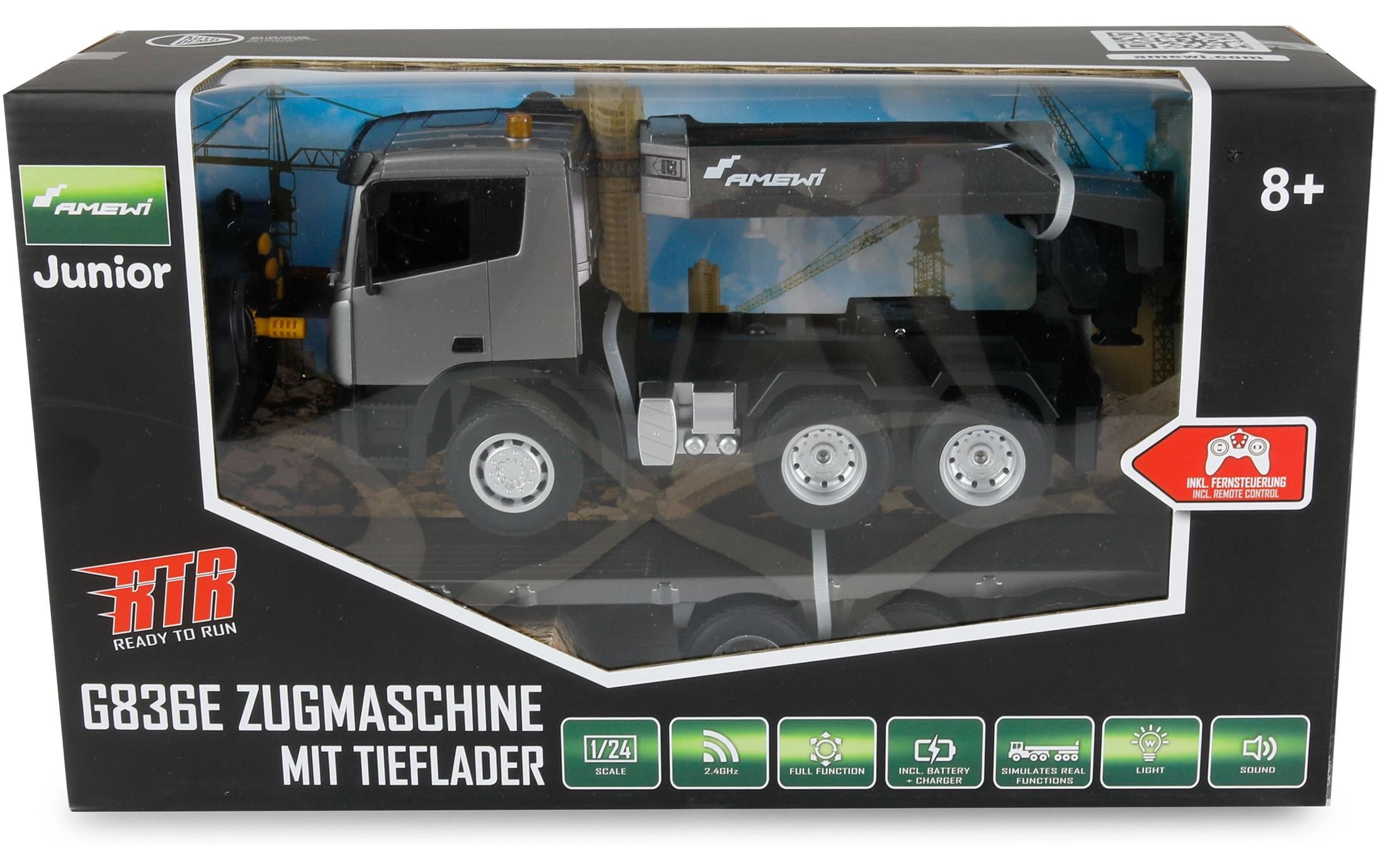 Lastwagen G836E RTR, 1:24Zugmaschine mit Tieflader im Massstab 1:24